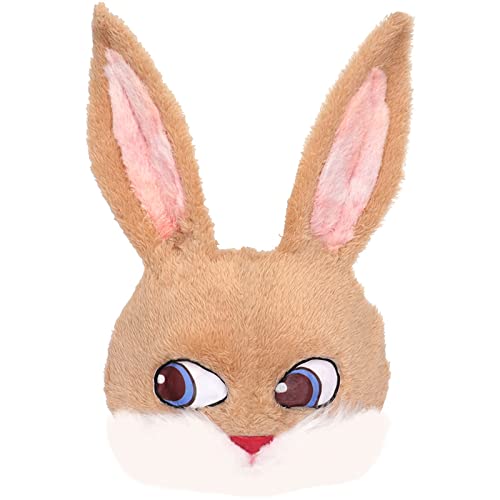 SEAYACK Halloween-Maske, halbes Gesicht, Hasen-Maske, Plüsch, Osterhasen-Maske, Kostüm, Foto-Requisiten für Maskeraden, Party von SEAYACK