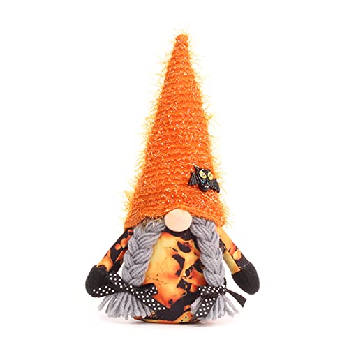 SEAYACK Halloween für Fledermaus, Totenkopf, Hexenhut, Plüsch-Ornament, Spielzeug, Desktop-Dekoration für Zuhause, Festival, Party, Esstisch, Dekoration, Zwerge von SEAYACK