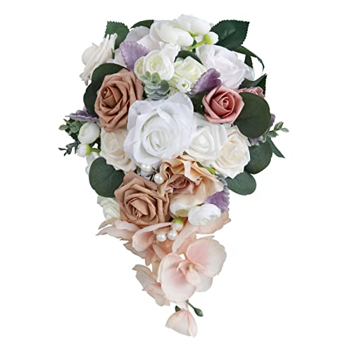 SEAYACK Künstlicher Blumenstrauß, Wassertropfen, Handblumen, Ornament, für Brautstrauß, Hochzeit, Party, Requisiten SEAYACK Künstlicher Blumenstrauß, Wassertropfen, Handblumen, Ornament, für Brautstrauß, Hochzeit, Party, Requisiten von SEAYACK