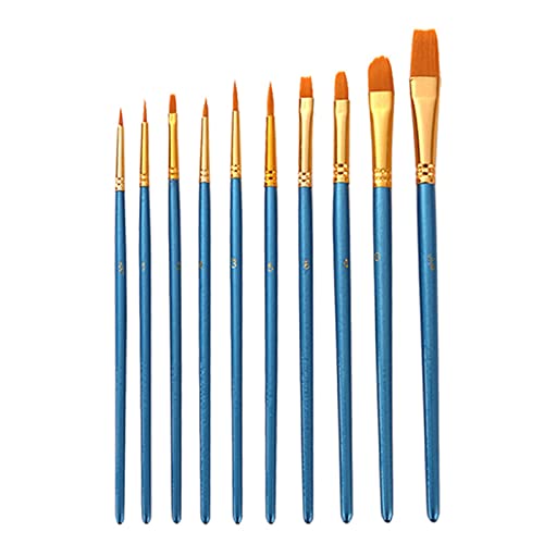 SEAYACK Nylon-Pinsel, Holzpinsel, Künstler-Kunst-Set für Leinwand, Felsen, Aquarell, Gouache, Acryl, Ölgemälde, 10 Stück SEAYACK Nylon-Pinsel, Holzpinsel, Künstler-Kunst-Set für Leinwand, Felsen, Aquarell, Gouache, Acryl, Ölgemälde, 10 Stück von SEAYACK