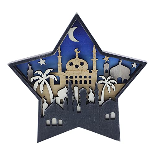 SEAYACK Stern Tischornament Dekor Eid Ornament Koran Tischkunst Holz Stern Ornament SEAYACK Stern Tischornament Dekor Eid Ornament Koran Tischkunst Holz Stern Ornament von SEAYACK