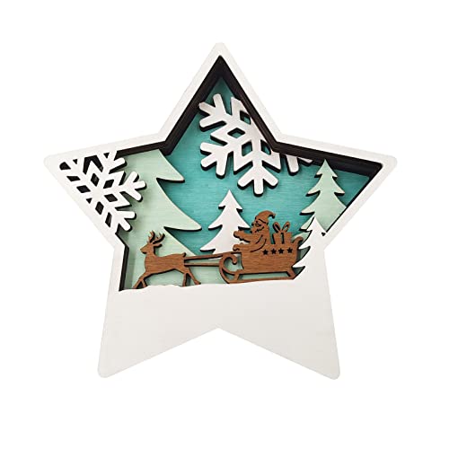SEAYACK Stern Weihnachtsstern Tischornament Elch Schneemann Familie Bauernhaus Tisch Neujahr Ornament Weihnachtsmann SEAYACK Stern Weihnachtsstern Tischornament Elch Schneemann Familie Bauernhaus Tisch Neujahr Ornament Weihnachtsmann von SEAYACK