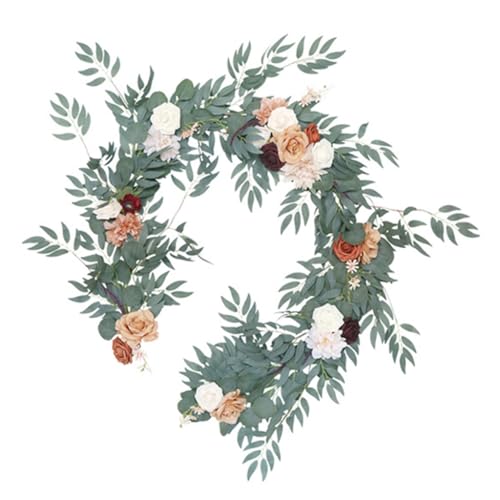 SEAYACK Tischläufer mit künstlichen Rosen und Ranken, Tischdekoration für Hochzeiten, Partys SEAYACK Tischläufer mit künstlichen Rosen und Ranken, Tischdekoration für Hochzeiten, Partys von SEAYACK