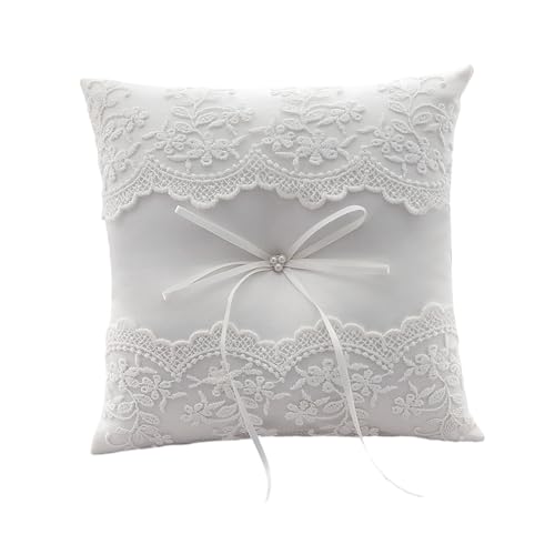SEAYACK Weiches, besticktes Ringkissen, europäische Romantiker, Brautschmuck, Hochzeit, Haltekissen für unvergessliche Zeremonien von SEAYACK