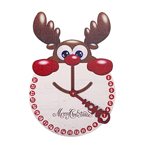 SEAYACK Weihnachts-Wanduhr aus Holz, 3 optionale Holzarbeiten, ideal für Weihnachtsschmuck SEAYACK Weihnachts-Wanduhr aus Holz, 3 optionale Holzarbeiten, ideal für Weihnachtsschmuck von SEAYACK