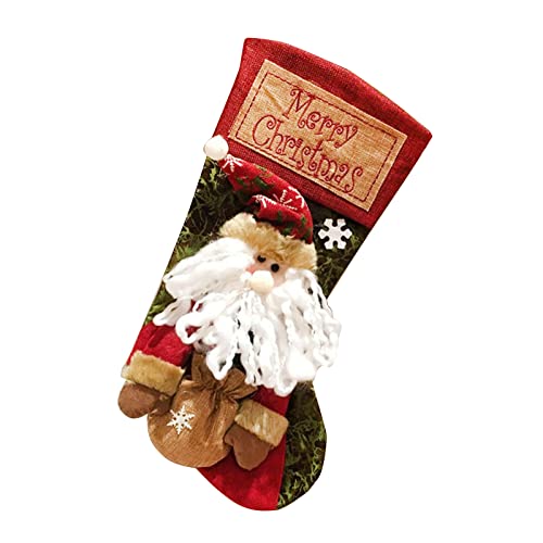 SEAYACK Weihnachtsstrümpfe zum Aufhängen, Weihnachtssocken, Weihnachtsstrümpfe, Tasche, Süßigkeiten, Ornamente, Dekoration SEAYACK Weihnachtsstrümpfe zum Aufhängen, Weihnachtssocken, Weihnachtsstrümpfe, Tasche, Süßigkeiten, Ornamente, Dekoration von SEAYACK