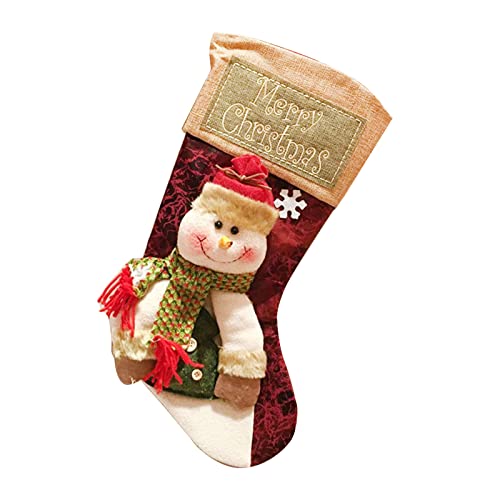 SEAYACK Weihnachtsstrümpfe zum Aufhängen, Weihnachtssocken, Weihnachtsstrümpfe, Tasche, Süßigkeiten, Ornamente, Dekoration von SEAYACK