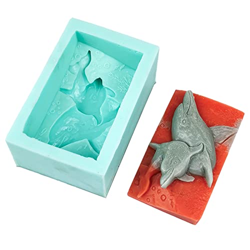 Seifenherstellungszubehör, Kuchendekorationswerkzeug, Delfinform, Kunst, Silikon-Seifenform, Haushaltsformen, einfach zu verwenden von SEAYACK