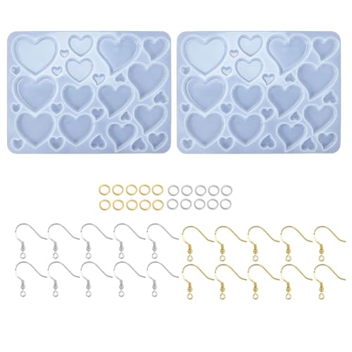 Silikonform in Herzform für Ohrringe, Epoxidharz, Schmuckform für Ohrringe, Halsketten, Schlüsselanhänger Silikonform in Herzform für Ohrringe, Epoxidharz, Schmuckform für Ohrringe, Halsketten, Schlüsselanhänger von SEAYACK