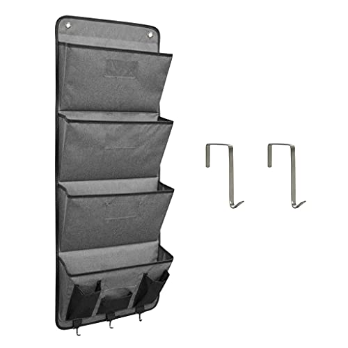 Stanzfreie Hängeregistasche zum Aufhängen an der Tür, 4 große Taschen, 3 kleine Taschen mit 2 Metallhaken zum Aufhängen Stanzfreie Hängeregistasche zum Aufhängen an der Tür, 4 große Taschen, 3 kleine Taschen mit 2 Metallhaken zum Aufhängen von SEAYACK