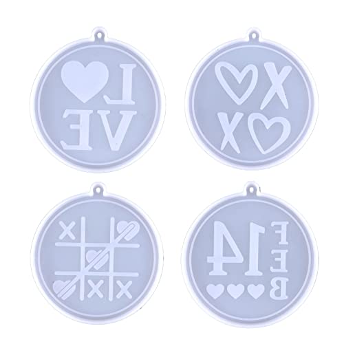 Verschiedene Symbole, runde Form, Schlüsselanhänger, Silikon, Epoxidharz, Ornamente, Anhänger, Basteln für Valentinstag Verschiedene Symbole, runde Form, Schlüsselanhänger, Silikon, Epoxidharz, Ornamente, Anhänger, Basteln für Valentinstag von SEAYACK
