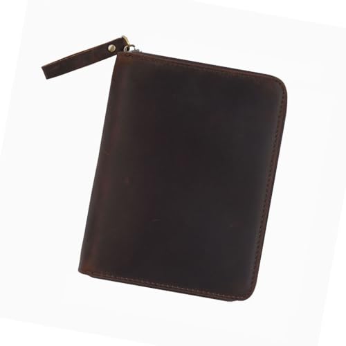 Vintage-Ledereinband mit Reißverschluss für 8,9 x 14,9 cm große Taschenfeld-Notizblöcke, Leder-Tagebuch-Schutzhülle von SEAYACK