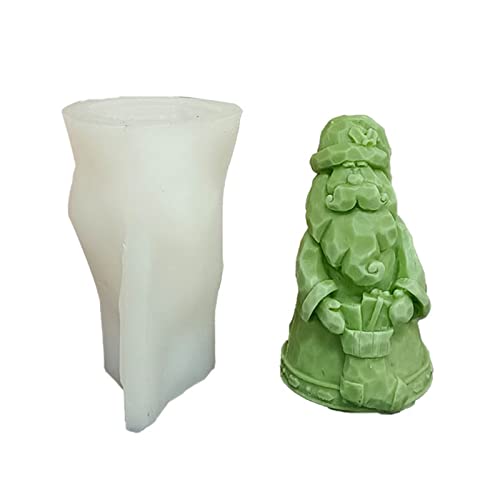 Weihnachtsmann-Silikonformen, 3D-Weihnachtsmann, handgefertigte Seifenform, Gießen für Kuchendekoration, Dekoration von SEAYACK