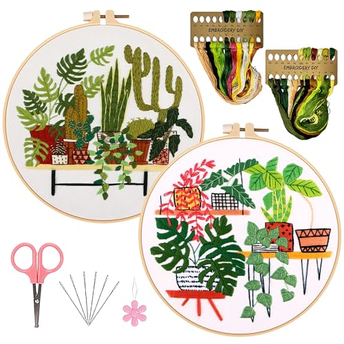 SEBOVIM Sticken Set Erwachsene,Stickset für Anfänger Pflanzen Embroidery Kit Kreuzstich Set mit Kunststoff Stickrahmen Anleitung und Werkzeuge Stickerei Set für DIY Kunst Handwerk SEBOVIM Sticken Set Erwachsene,Stickset für Anfänger Pflanzen Embroidery Kit Kreuzstich Set mit Kunststoff Stickrahmen Anleitung und Werkzeuge Stickerei Set für DIY Kunst Handwerk von SEBOVIM