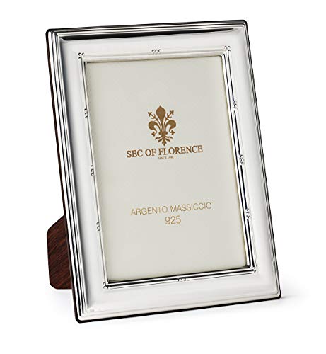 SEC OF FLORENCE 10x15 Massiver Sterling Silber 925er gestempelter Fotorahmen Bilderrahmen mit Rückseite aus Mahagoni-Holz 7230/10x15 SEC OF FLORENCE 10x15 Massiver Sterling Silber 925er gestempelter Fotorahmen Bilderrahmen mit Rückseite aus Mahagoni-Holz 7230/10x15 von SEC OF FLORENCE