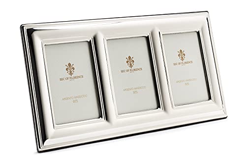 SEC OF FLORENCE 6x9 x3photo Massiver Sterling Silber 925er gestempelter Fotorahmen Bilderrahmen mit Rückseite aus Mahagoni-Holz 7413/6x9TRIPLA SEC OF FLORENCE 6x9 x3photo Massiver Sterling Silber 925er gestempelter Fotorahmen Bilderrahmen mit Rückseite aus Mahagoni-Holz 7413/6x9TRIPLA von SEC OF FLORENCE