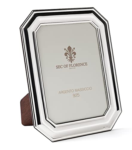 SEC OF FLORENCE 9x13 Massiver Sterling Silber 925er gestempelter Fotorahmen Bilderrahmen mit Rückseite aus Mahagoni-Holz 7407/9x13 SEC OF FLORENCE 9x13 Massiver Sterling Silber 925er gestempelter Fotorahmen Bilderrahmen mit Rückseite aus Mahagoni-Holz 7407/9x13 von SEC OF FLORENCE