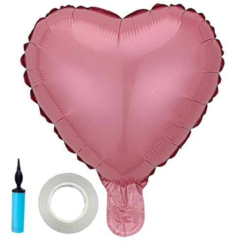 20 Stück Rosa Herz Folienballons, 18 Zoll Folie Herzform Ballons Herzform Folienballons für Valentinstag, Hochzeit, Brautparty, Jubiläumsfeier Romantische Dekorationen von SECALIFE