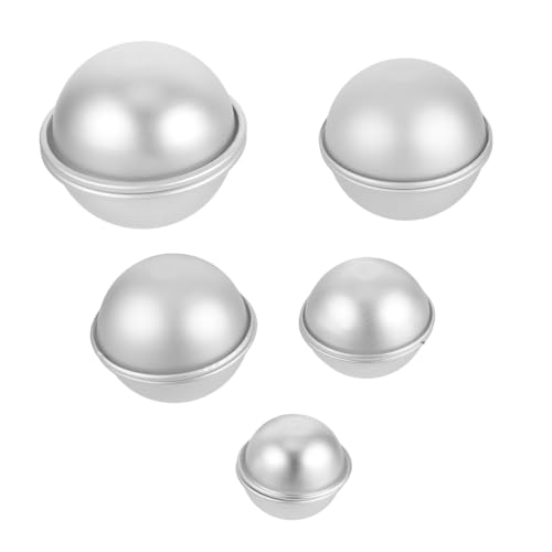 10 Stück Teiliges Aluminium Halbkugel Kuchenformen Vielseitige Back und Badebombenformen für Feiern Geburtstagsfeste und Diy Seifenherstellung 10 Stück Teiliges Aluminium Halbkugel Kuchenformen Vielseitige Back und Badebombenformen für Feiern Geburtstagsfeste und Diy Seifenherstellung von SECFOU