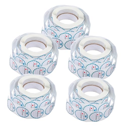 5 Rollen Selbstklebende Rundetiketten für Einmachgläser Hochwertige Versiegelungsaufkleber für Sicheres Verpacken und Dekorieren von Lebensmitteln 5 Rollen Selbstklebende Rundetiketten für Einmachgläser Hochwertige Versiegelungsaufkleber für Sicheres Verpacken und Dekorieren von Lebensmitteln von SECFOU