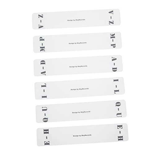 6Stücke CD Klassifizierungsetiketten Transparente Acryl Karten für CD Disc Trennungen zur Organisation Ihrer Schallplattensammlung von SECFOU
