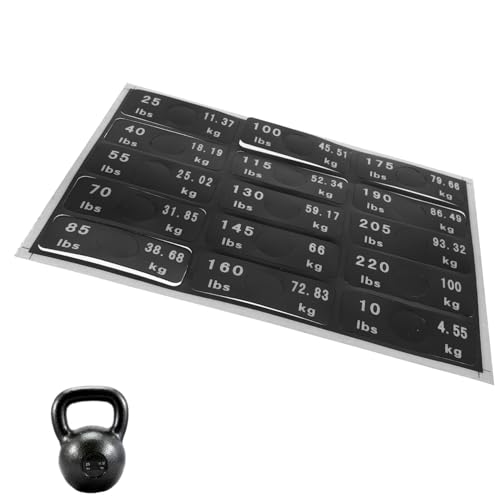 SECFOU 1 Bogen Fitnessgeräte Etiketten Gym Aufkleber Gewichtsaufkleber Etikett Gegengewicht Gewichtsetikett Zahlenaufkleber Fitnessaufkleber Geräte Gewichtsanhänger Aufkleber Für von SECFOU