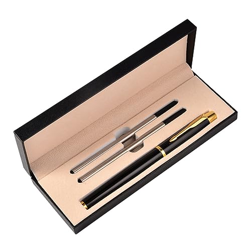 SECFOU 1 Satz Kugelschreiber für Business Events Elegante Metallstifte für Büro und Ergonomisches Design Schwarz Souvenir für Kollegen und Freunde SECFOU 1 Satz Kugelschreiber für Business Events Elegante Metallstifte für Büro und Ergonomisches Design Schwarz Souvenir für Kollegen und Freunde von SECFOU