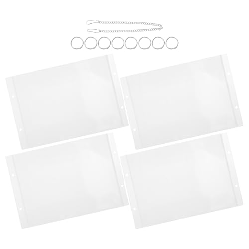 SECFOU 1 Set Hängende Preisanzeigetasche: Plakataufhänger Für Den Einzelhandel Mit Metallkette – Organizer Mit Seitlichem Einschub Für A5-karten Für SECFOU 1 Set Hängende Preisanzeigetasche: Plakataufhänger Für Den Einzelhandel Mit Metallkette – Organizer Mit Seitlichem Einschub Für A5-karten Für von SECFOU