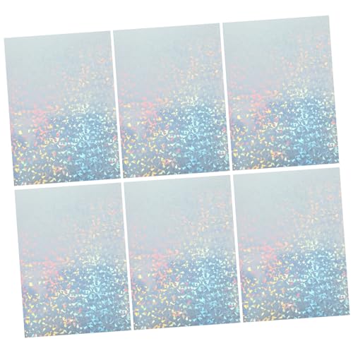 SECFOU 10 Blatt Holografisches Selbstklebendes Vinylpapier Druckbares Glitzerpapier Wasserdichte Aufkleber für Tintenstrahldrucker DIY Etiketten und Vielseitig Einsetzbar für Zuhause und von SECFOU