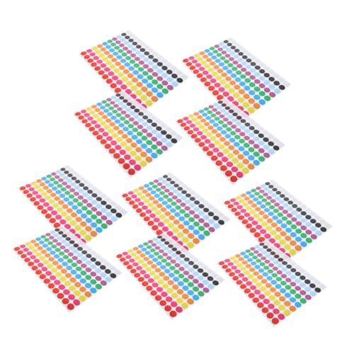 SECFOU 10 Blatt Runde Klebepunkte Selbstklebend Ablösbar ohne Rückstände Farbige Aufkleber für Büro Schule DIY zum Markieren und Farbcodieren Glatten Oberflächen SECFOU 10 Blatt Runde Klebepunkte Selbstklebend Ablösbar ohne Rückstände Farbige Aufkleber für Büro Schule DIY zum Markieren und Farbcodieren Glatten Oberflächen von SECFOU