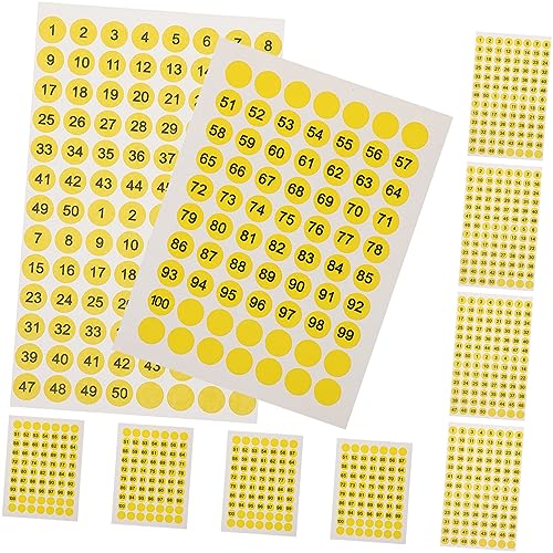 SECFOU 10 Blatt Runde Zahlenaufkleber Selbstklebend Nummernschilder Fortlaufend Gelb Schwarz Vielseitig für Büro Organisation Versand Verpackung DIY und Inventarverwaltung SECFOU 10 Blatt Runde Zahlenaufkleber Selbstklebend Nummernschilder Fortlaufend Gelb Schwarz Vielseitig für Büro Organisation Versand Verpackung DIY und Inventarverwaltung von SECFOU
