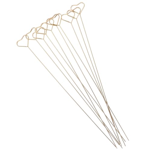 SECFOU 10 Stück Herzförmiger Blumenkartenhalter Mit Einlage, Blumenkartenhalter, Tischkartenhalter, Blumenstraußhalter, Metall Tischkartenhalter Mit Blumenmotiv, Tischkartenhalter, von SECFOU