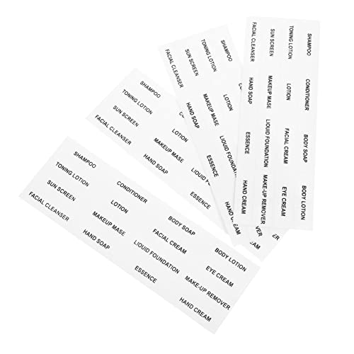 SECFOU 10 Stück Kosmetik Klassifizierungsetiketten, Reisekosmetik Probenaufkleber, Etikettenaufkleber, Kosmetikflaschenetiketten, Wasserdichte Etiketten Für Seife, von SECFOU