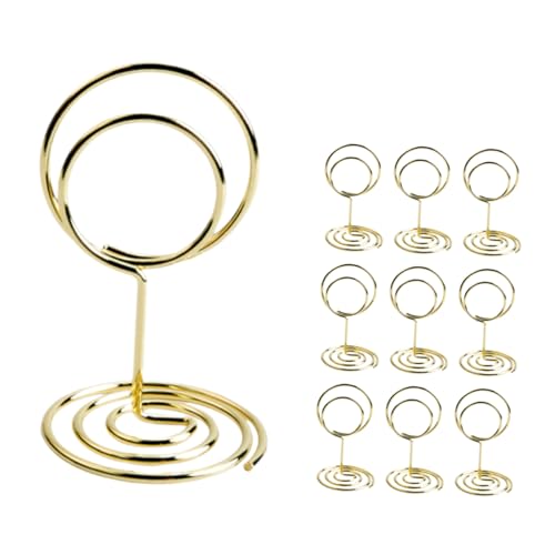 SECFOU 10 Stück Notizordner, Bilderhalter, Tischkartenhalter, Tischnummernhalter Für Restaurants, Tischnummernhalter Für Hochzeiten, Platzkartenhalter, Tischschildhalter, Bilderständer von SECFOU