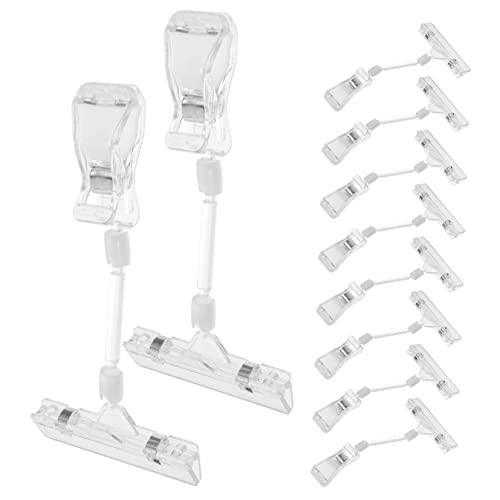 SECFOU 10 Stück Teiliges Transparente Preisschildhalter Clips Drehbar und Vielseitig Einsetzbar Robuste Warenanhänger für Supermärkte Geschäfte Einfache für Preisschilder und Werbezwecke SECFOU 10 Stück Teiliges Transparente Preisschildhalter Clips Drehbar und Vielseitig Einsetzbar Robuste Warenanhänger für Supermärkte Geschäfte Einfache für Preisschilder und Werbezwecke von SECFOU