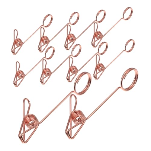 SECFOU 10 Stück Wäscheklammer Fotoclips Halter, Schreibtisch Memo Clip, Tischkarten Clip Halter, Bildhalter Clips, Metallkarten Clip, Bildclips, Schildhalter Mit Klemme, Schreibtisch von SECFOU