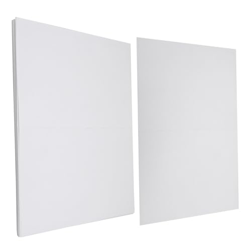 SECFOU 100 Blatt Selbstklebendes Mattes Etikettenpapier Wasserfestes Klebeetikettenpapier Bedruckbar Hohe Opazität Klare Druckqualität Geeignet für Versand Adressaufkleber von SECFOU