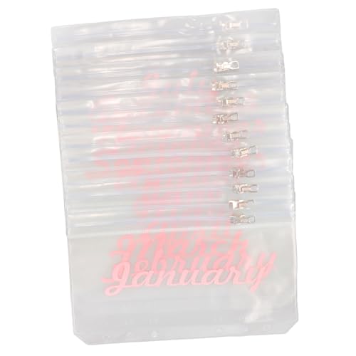 SECFOU 12 Stück Budget Binder Taschen aus Teiliges mit Reißverschluss Design für Geldmanagement Dokumente und Bürobedarf Rosa von SECFOU