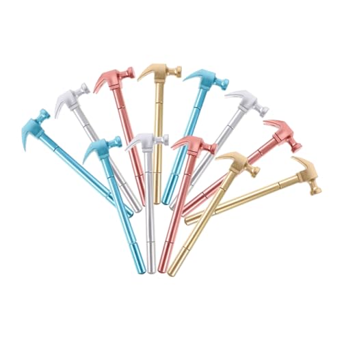 SECFOU 12 Stück Hammerförmiger neutraler Stift kugelschreiber gelstifte stylus stift schreibutensilien schreibkladde Kalligraphie Tinte Party Bag Füllstoffe Kinderschulpreis Plastik von SECFOU