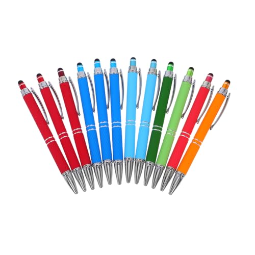 SECFOU 12 Stück Metall Kugelschreiber mit Stylus Spitze Touchscreen Stifte für Büro Schule und Alltag für Präzises Schreiben und Navigation SECFOU 12 Stück Metall Kugelschreiber mit Stylus Spitze Touchscreen Stifte für Büro Schule und Alltag für Präzises Schreiben und Navigation von SECFOU