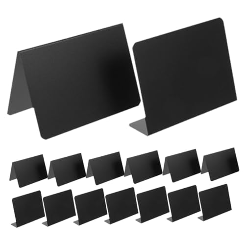 SECFOU 12 Stück Teiliges Mini Kreidetafel Abwischbare Schwarze Acryl Schilder Wiederverwendbare Tischnummern und Botschaftstafeln für Hochzeit Party Buffet Vielseitig Einsetzbar Stapelbar von SECFOU