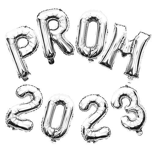 SECFOU 2 Sätze Graduation Themed Foil Balloon Ornament Silber Prom Party Dekoration für Abschlussfeier Langlebig Einfach zu Verwenden für Familien Bars und Restaurants von SECFOU