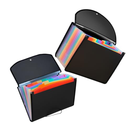 SECFOU 2 Stück Ordner Dokumenten Organizer, Akkordeon Aktentasche, Aktentasche Für Den Außenbereich, Papieraktenhalter, Akkordeon Design, Aktentasche, Praktische Dokumententasche, von SECFOU
