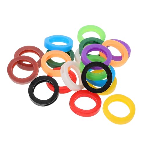 SECFOU 20 Stück Silikon Schlüsselabdeckungen Rund Bunte Schlüsselkennzeichner Ringe Kratzschutz Antirutsch Design Einfache Identifikation für Haustür und Wohnräume SECFOU 20 Stück Silikon Schlüsselabdeckungen Rund Bunte Schlüsselkennzeichner Ringe Kratzschutz Antirutsch Design Einfache Identifikation für Haustür und Wohnräume von SECFOU