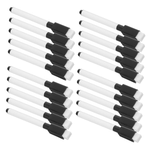 SECFOU 20 Stück Teiliges Schwarze Whiteboard Marker Wasserbasiert mit Radierer Abwischbare Multifunktionale Whiteboard Stifte für Schule Büro und Zuhause Leichte Handliche Zeichenstifte SECFOU 20 Stück Teiliges Schwarze Whiteboard Marker Wasserbasiert mit Radierer Abwischbare Multifunktionale Whiteboard Stifte für Schule Büro und Zuhause Leichte Handliche Zeichenstifte von SECFOU