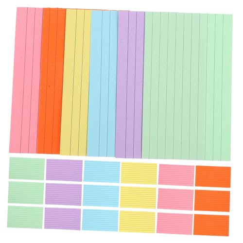 SECFOU 300 Stück Notizbuch, Farbige Karteikarten, Linierte Memokarten, Bunte Karteikarten, Notizkarten, Mehrfarbige Linierte Karteikarten, Karteikarten, Index Notizblock, Mehrfarbige von SECFOU