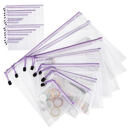 SECFOU 32 Stück Teiliges Transparente Mesh Organizer mit Reißverschluss Vielseitige Dokumententaschen in Verschiedenen für Büro und Schule Praktische Aufbewahrungstaschen für Stifte SECFOU 32 Stück Teiliges Transparente Mesh Organizer mit Reißverschluss Vielseitige Dokumententaschen in Verschiedenen für Büro und Schule Praktische Aufbewahrungstaschen für Stifte von SECFOU