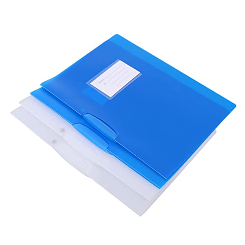 SECFOU 4 Stück Transparent Rotationsordner Teiliges mit Blauen und Transparenten Ordnern für Büro und Berichte und Tragbar für Ablage von Dokumenten von SECFOU