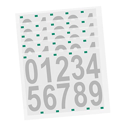 SECFOU 5 Bögen Aufkleber Für Recyclingtonnen, Zahlen Für Mülltonnen Im Freien, Adressaufkleber Für Mülltonnen, Adressaufkleber Für Mülltonnen, Briefkastenaufkleber, Zahlen, von SECFOU