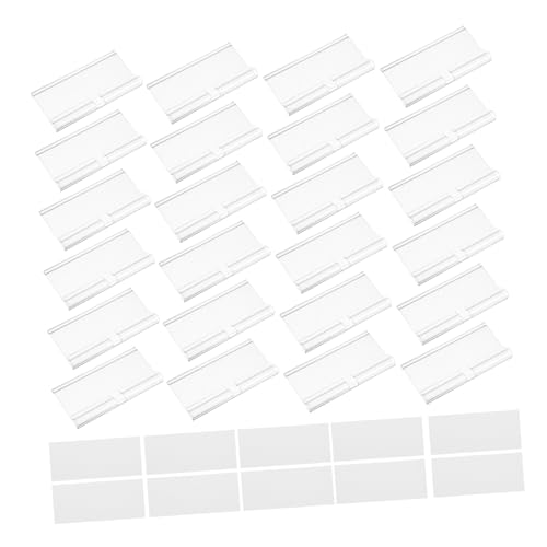 SECFOU 50 Satz Klare Etikettenhalter für Regale und Aufbewahrungsboxen Clip Preisschilder für Supermarkt Displays für Warenpräsentation und Effiziente Organisation SECFOU 50 Satz Klare Etikettenhalter für Regale und Aufbewahrungsboxen Clip Preisschilder für Supermarkt Displays für Warenpräsentation und Effiziente Organisation von SECFOU